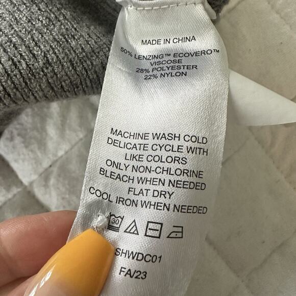 Quince Sweater Dress Womens XL Heather Gray Eco Knit Button Up Minimalist Winter - Picture 8 of 13